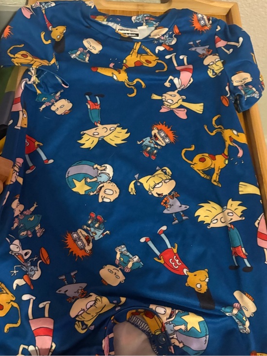 SHEIN Other - Blue Kids One-Piece Romper with Cartoon Character Print Rugrats
